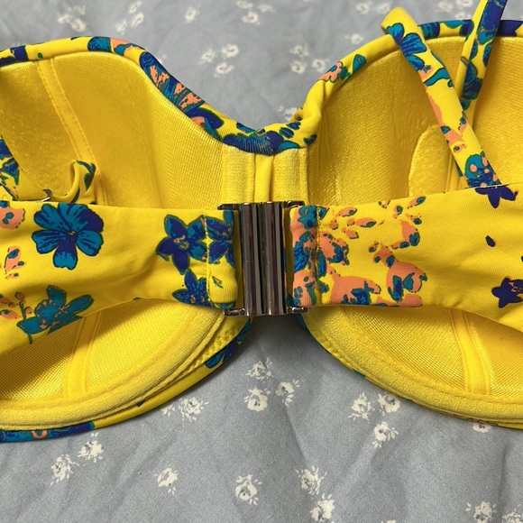 Yellow Floral Print Bikini - Picture 2 of 4